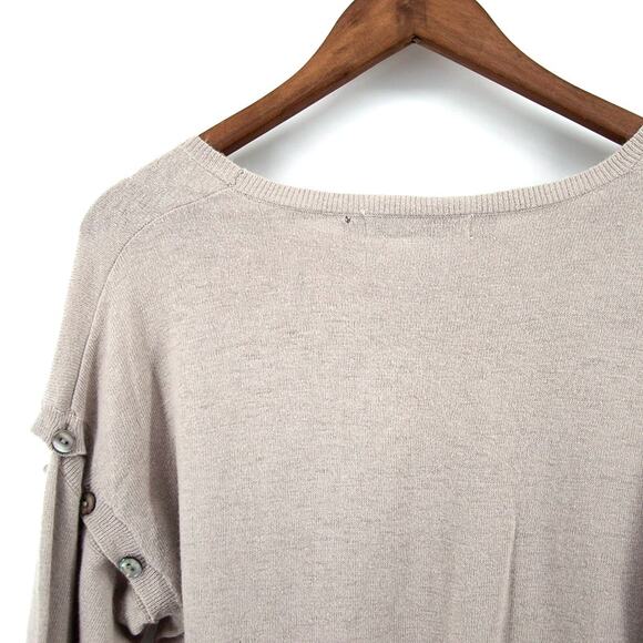 Something Else by Natalie Wood Beige Angora Viscose Blend Ivory Button Sleeves 4 - Picture 12 of 15